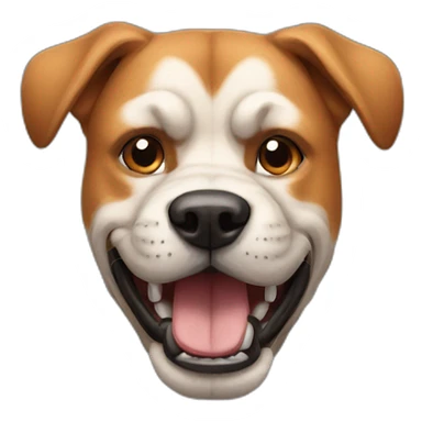 muscular dog sticker