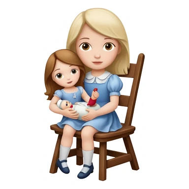 annabell doll sit on chair sticker