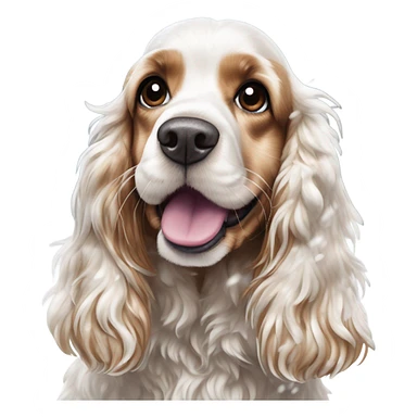 Cocker spaniel in snow sticker