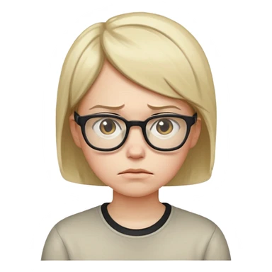 FROWN EXPRESSION WITH GLASSES GAMER sticker