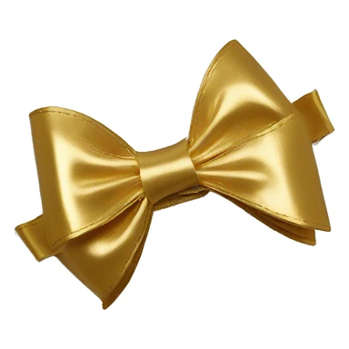 gold bow hair clip sticker