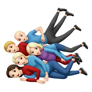 A croud of people dead on the floor sticker