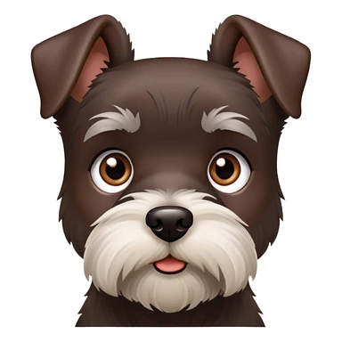 Chocolate and liver schnauzer sticker