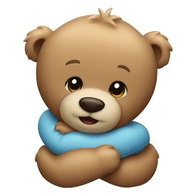 Teddy bear hug sticker