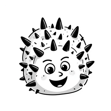 spikes in a hand drawn doodle style sticker