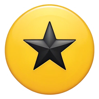 Create a yellow round circle and add at mini black start in a circle sticker