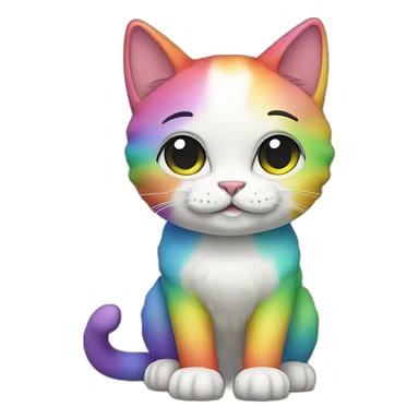 Rainbow Cat Full Body sticker