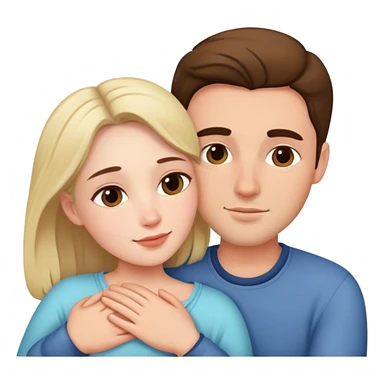 Woman and man cuddling  sticker