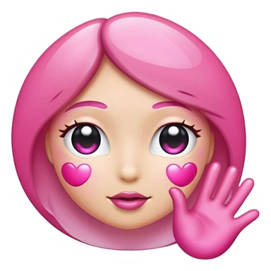 glitter pink gloss sticker