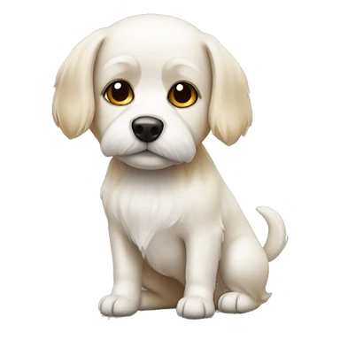 White and Honey small dog sticker