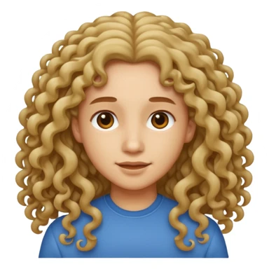 Long curly hair lightskin  sticker