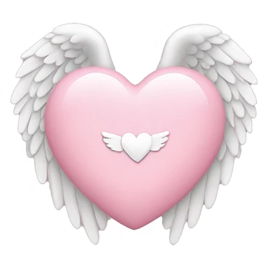 a light pink heart with small angel wings and a halo sticker
