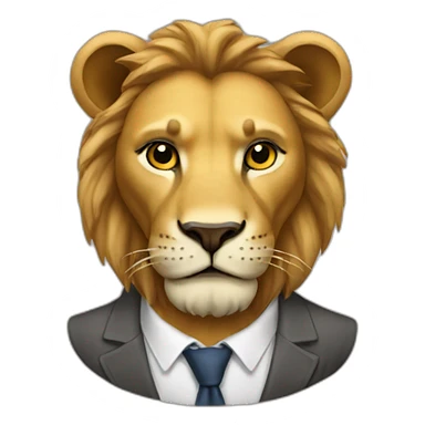 lion-in-suite sticker
