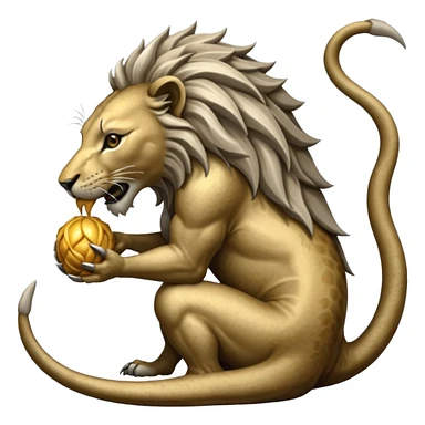 Elder Scrolls Online Lion eating its tail Ouroboro silver sticker