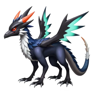 Shiny Dark Nargacuga-Silvally-Noivern-Hybrid (Full body) sticker