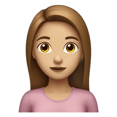 girl White with brown hair go to bed sticker