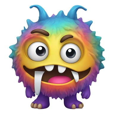 Worry monster eating paper sticker