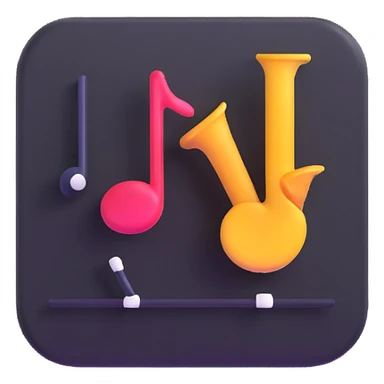 music schedule app icon sticker