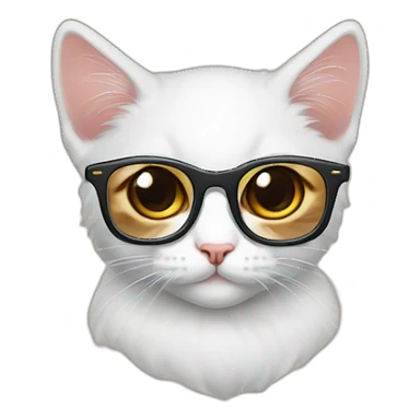 Chaton avec des lunettes  sticker