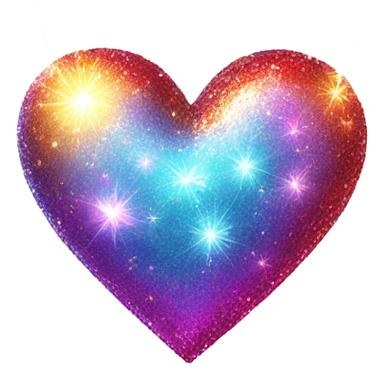 Sparkly heart sticker