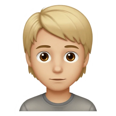 dirty blond haired boy witth brown eyes sticker