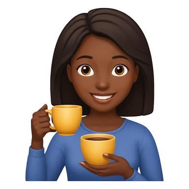 black womanPeople Holding Cup sticker