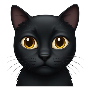 black cat looking annoyed sticker