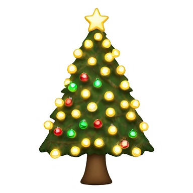 Christmas trer with a lots of lights sticker