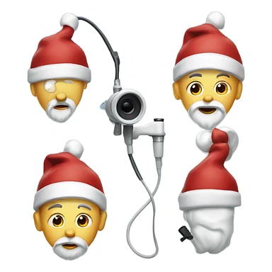 Santa clause with endoscope sticker