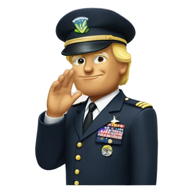Donald Trump saluting sticker