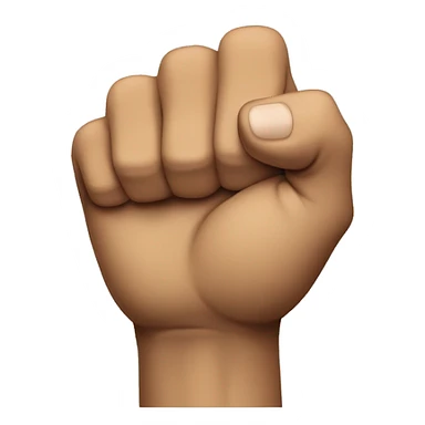 Backside of the Fist with the pointer finger knuckle up sticker