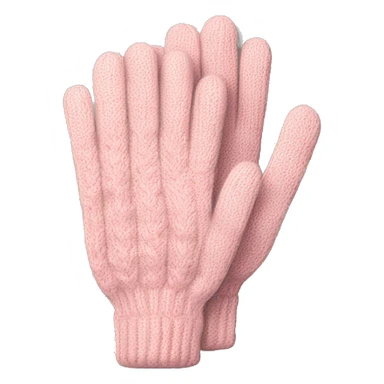Light pink knitted gloves sticker