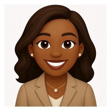 turn the second man in emoji style of the 1st image, match the facial features and match dressing style of the 2nd image, she is wearing suit sticker