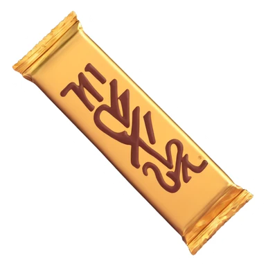 Twix candy bar with gold wrapper sticker