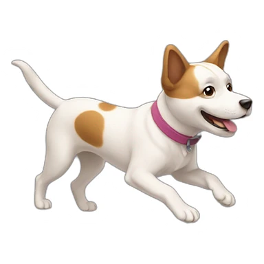 Dog with spinning sticker