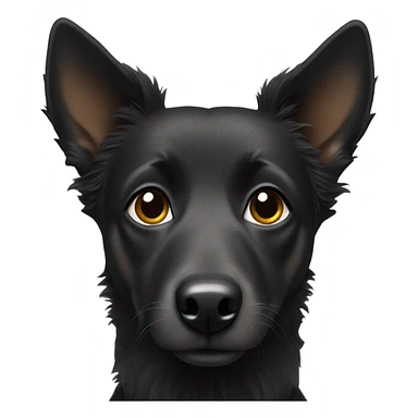 Black Mudi dog breed sticker