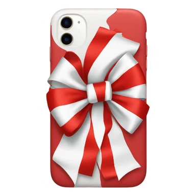 red iphone with bow sticker