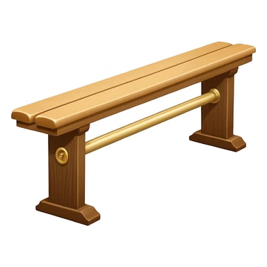 Ballet Barre, flat design emoji, with rich details, no face on objects, white background sticker