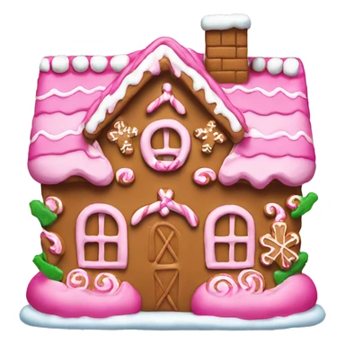 Gingerbread house pink  sticker