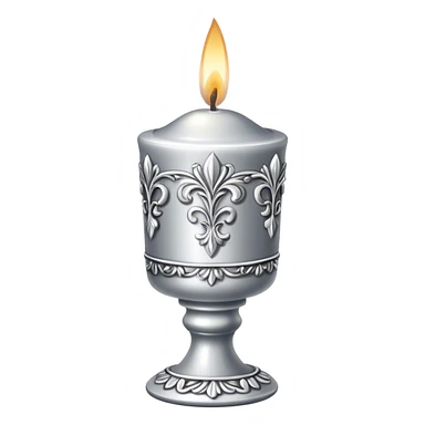 Silver Vintage candle sticker