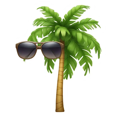 Palm tree wearing sunglasses sticker