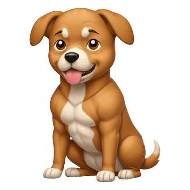Dog with muscles sticker