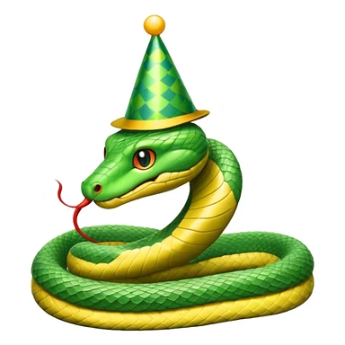 PARTY HAT SNAKE sticker