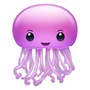 Light purpley pink  jellyfish  sticker