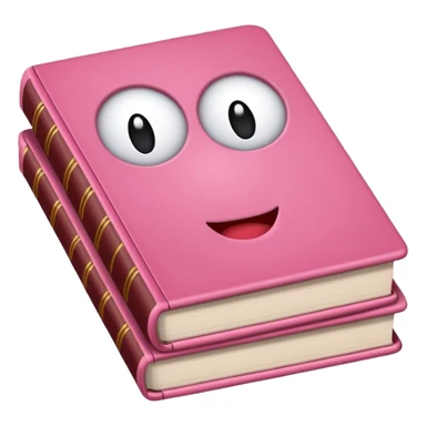 Pila de libros rosa pálido sticker