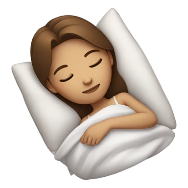 brown haired girl sleeping sticker