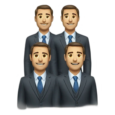 three businessman sticker