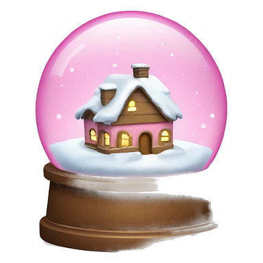 Snowglobe pink Christmas  sticker