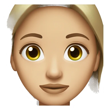 hot woman long brown hair with green eyes beige skin sticker