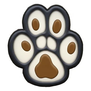 Stained glass dig paw sticker